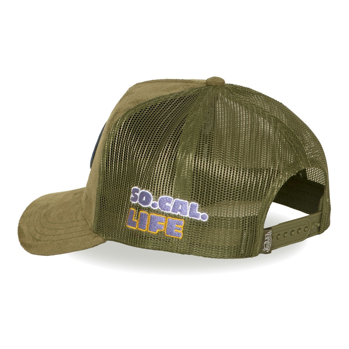 Casquette Trucker FUR kaki/blanc/jaune/violet, VON DUTCH