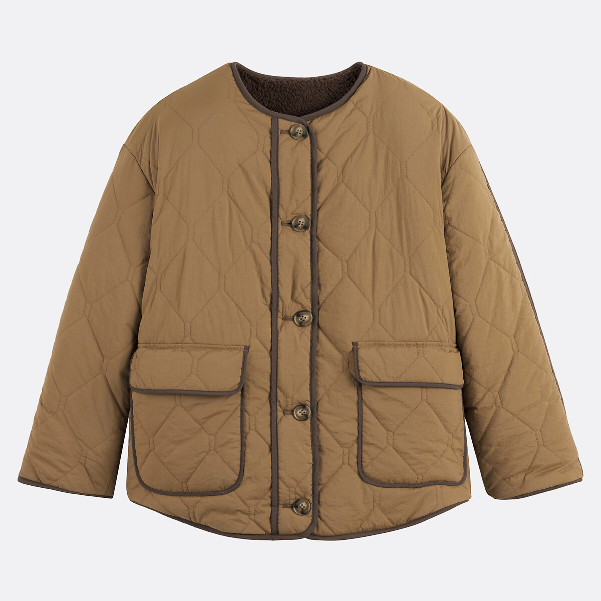Doudoune matelassée réversible, plein hiver marron, LA REDOUTE COLLECTIONS