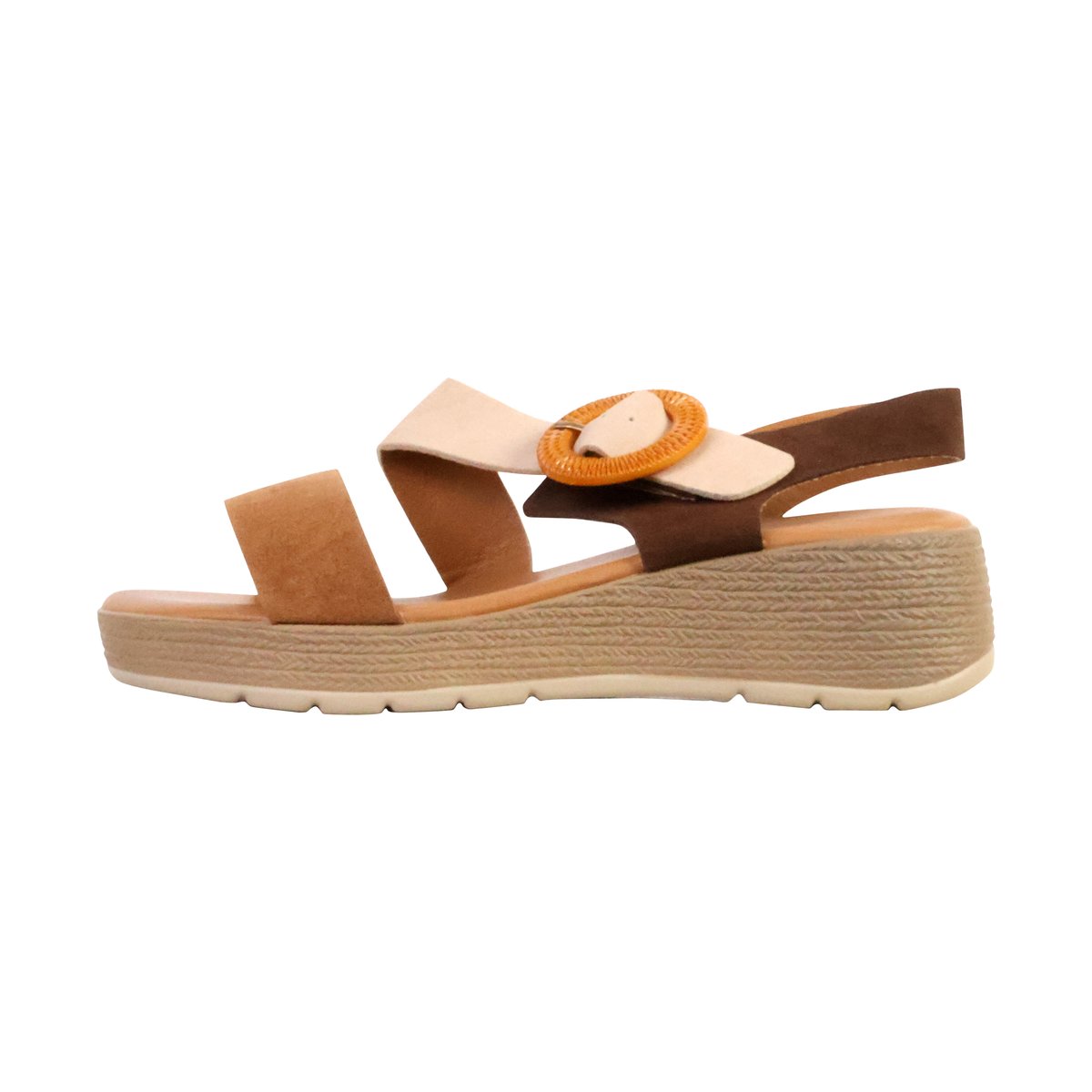 Sandales Compensées à Bride Lbs marron, ENZA NUCCI