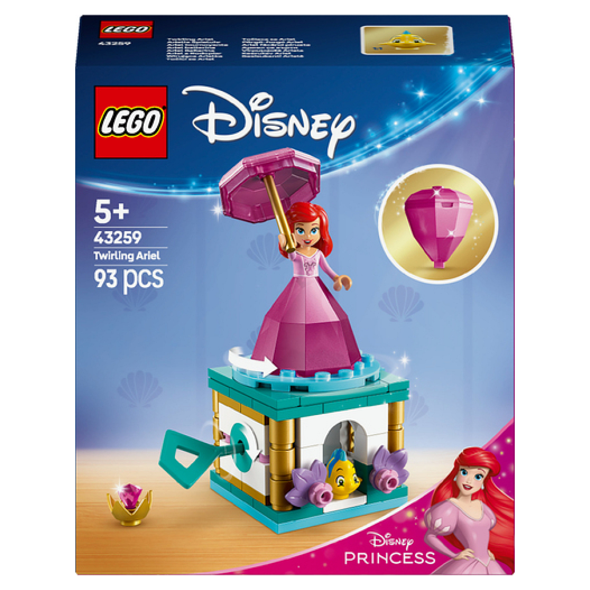 43259 Ariel tournoyante ® Disney Princess multicolore, LEGO