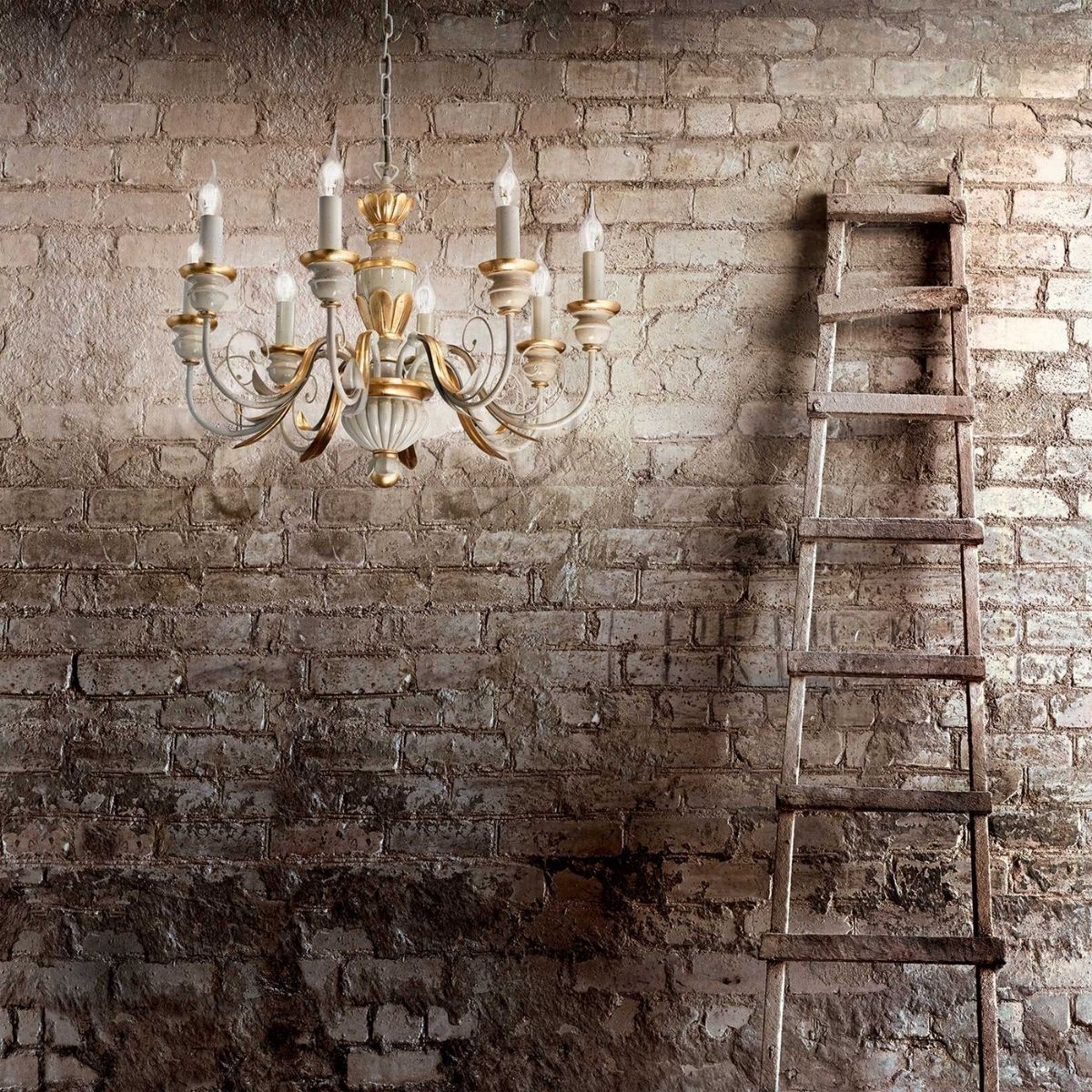 Lustre    FIRENZE laiton or doré, IDEAL LUX