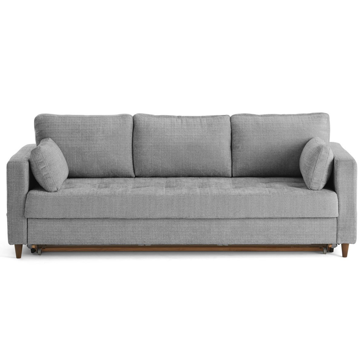 Canapé Convertible 3 places - ANNA gris, BEST MOBILIER
