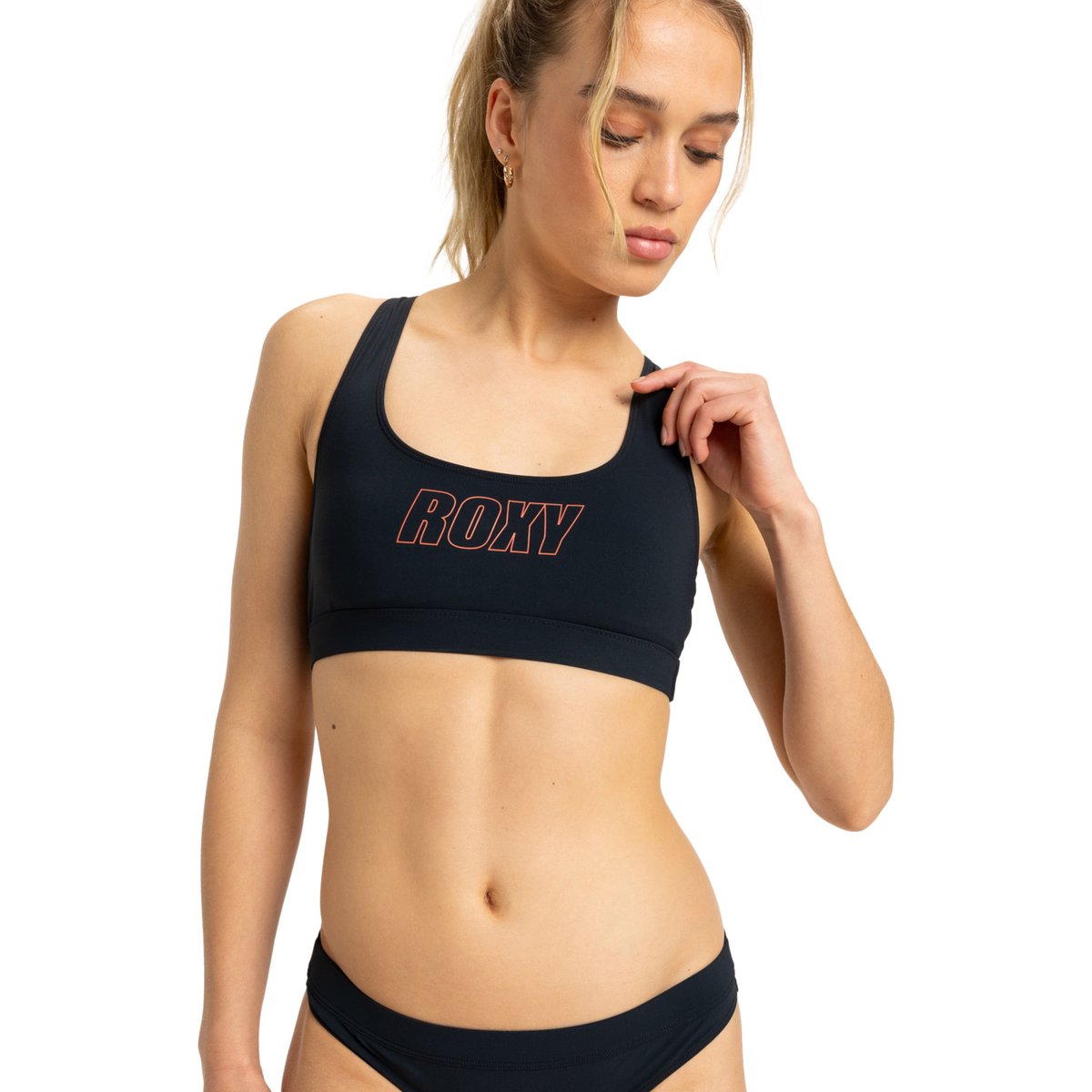 Haut de maillot de bain brassière. noir anthracite, ROXY