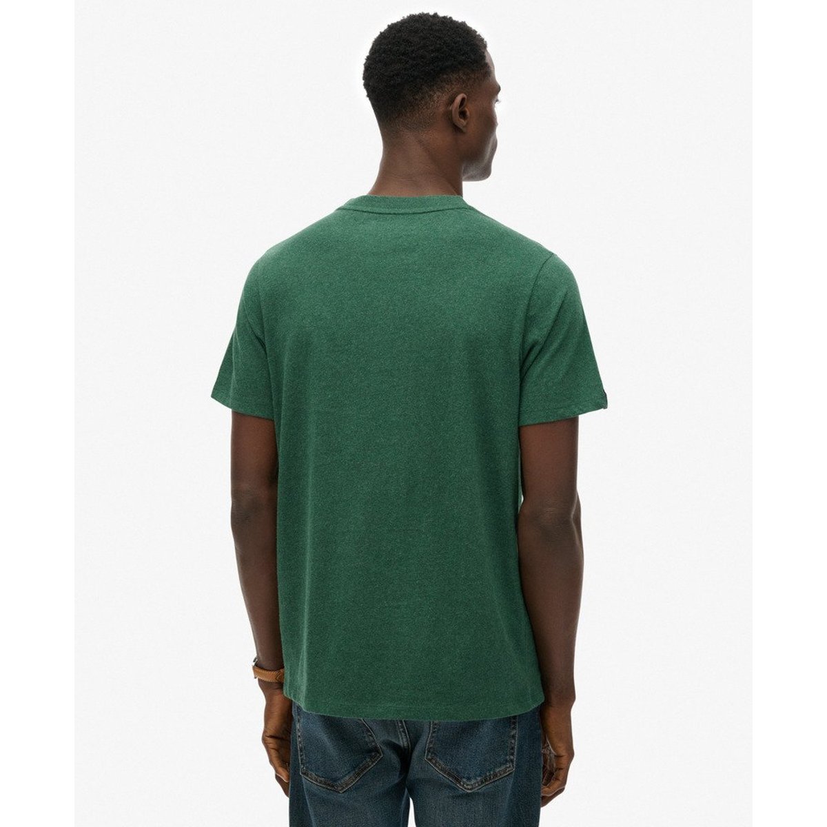 T-shirt floqué décontracté Outdoor vert pitch chiné, SUPERDRY