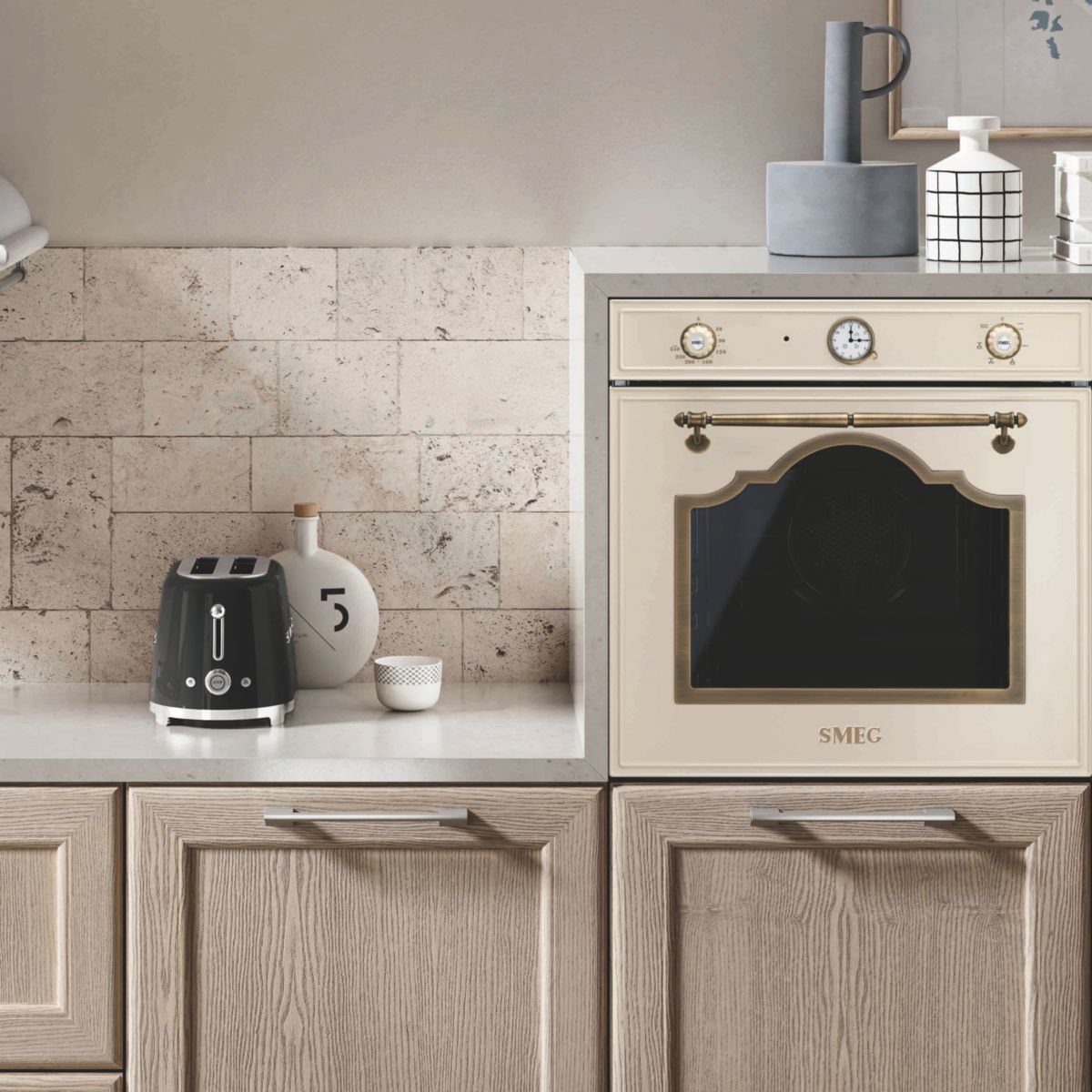 Four Pyro SF67C1PO couleur unique, SMEG
