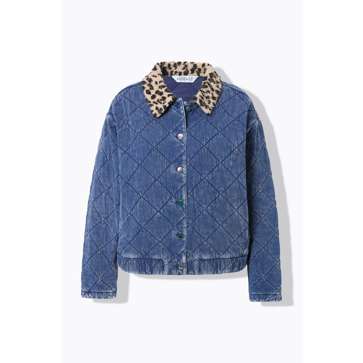 Blouson matelassé. Col polaire marine, STUDIO UNTOLD