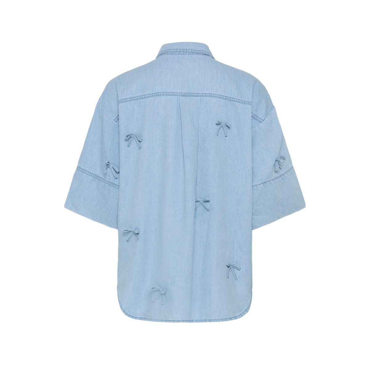 Chemise à manches longues bleu light blue denim, SOAKED IN LUXURY