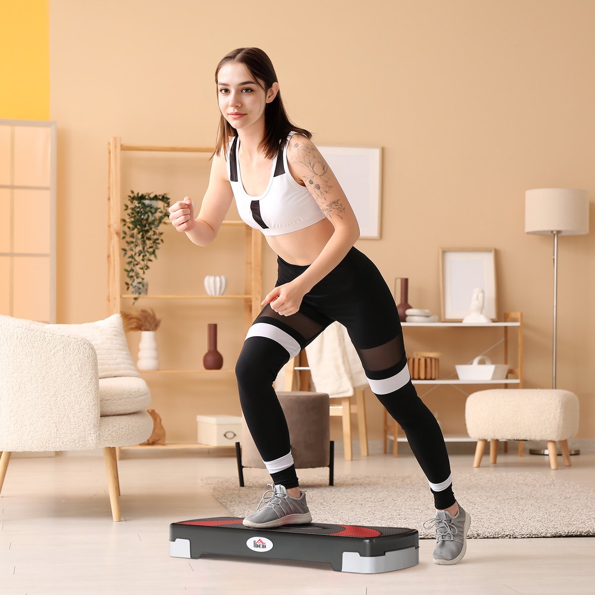 Stepper pour exercices d'aérobie noir, HOMCOM