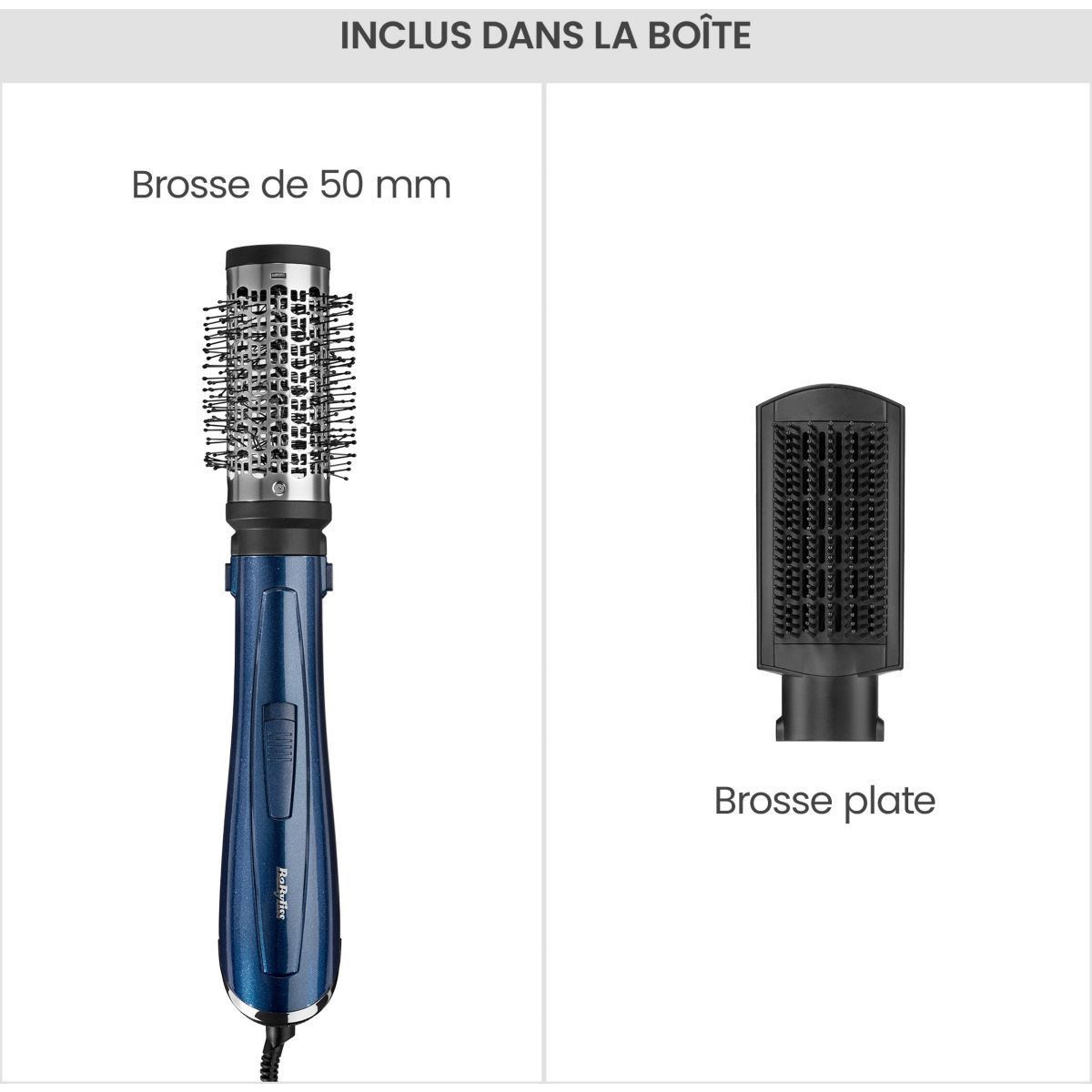 Brosse soufflante AS918PE Sapphire couleur unique, BABYLISS