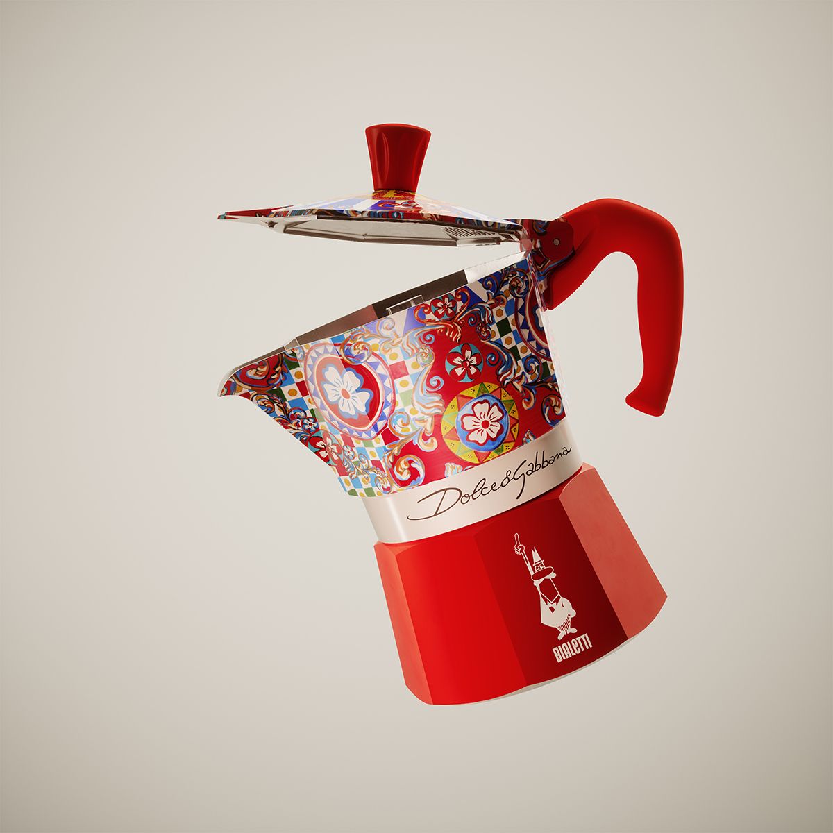 Cafetière italienne Moka Express 6 Cups Dolce Gabbana rouge, BIALETTI