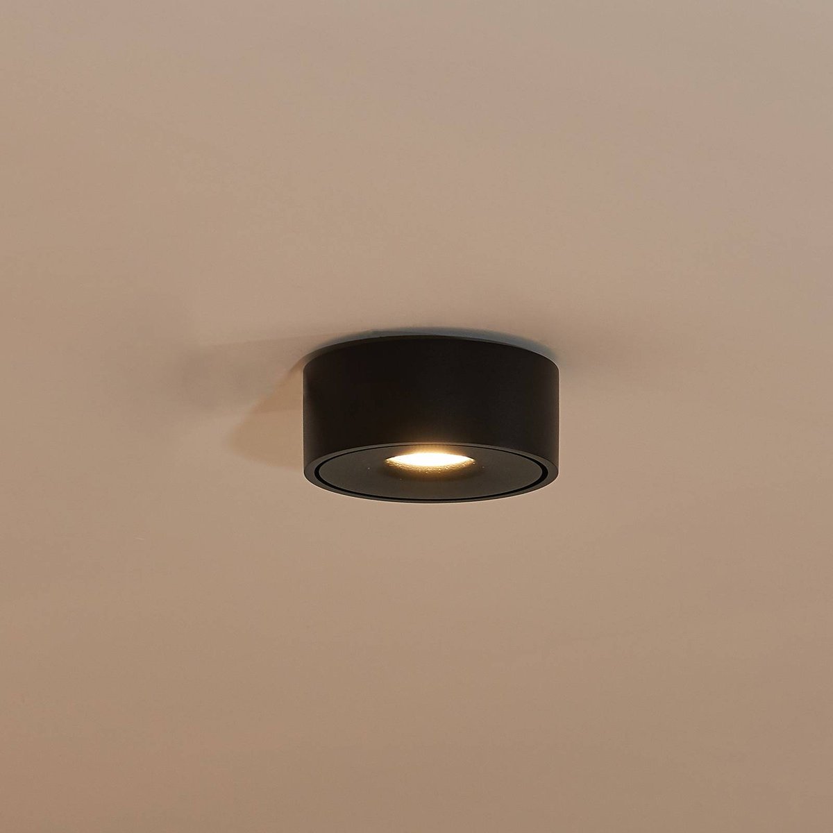 Plafonnier en aluminium moderneLED, Rotari noir, ARCCHIO