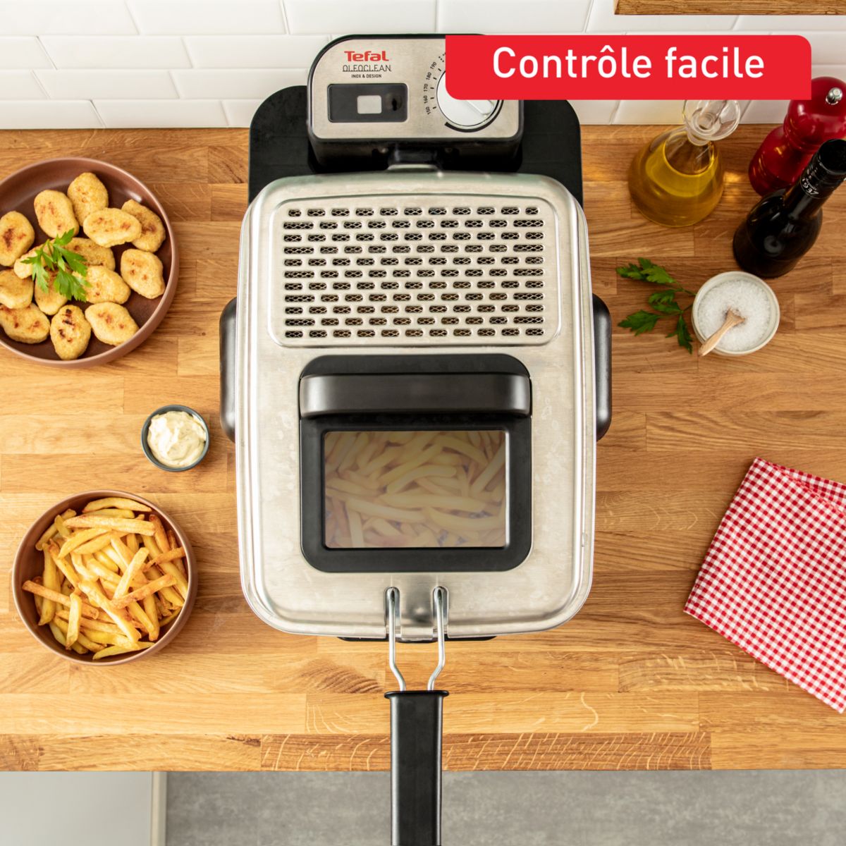 Friteuse semi-professionnelle FR804110 oleoclean pro couleur unique, TEFAL