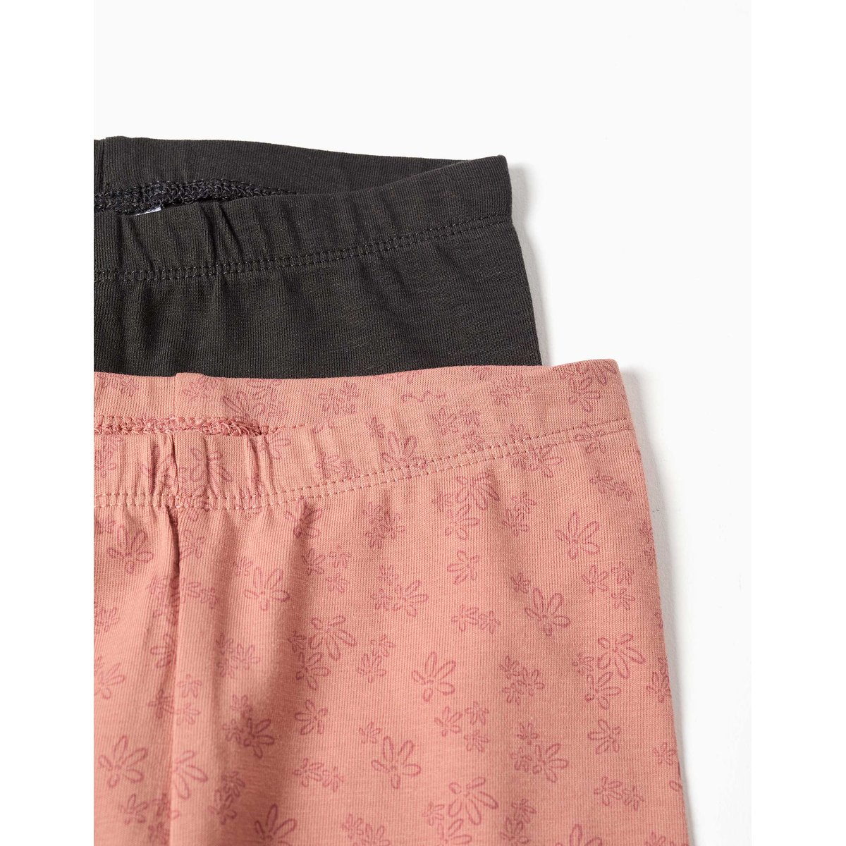 Lot de 2 leggings unis et imprimés rose, ZIPPY