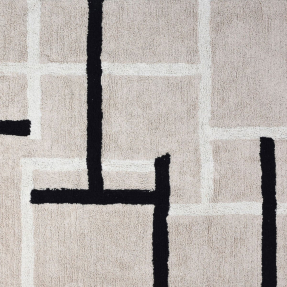 Tapis coton design stripes - 120x180cm beige, WADIGA