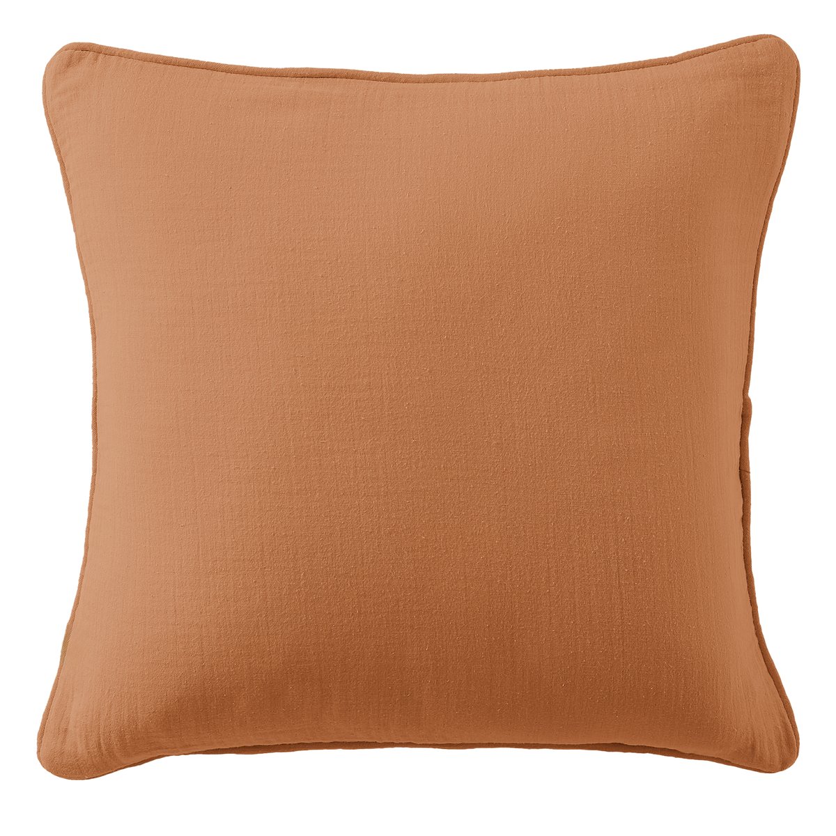 Coussin carré déhoussable 45x45 cm Gaze de Coton Terra Abricot abricot, EDEN