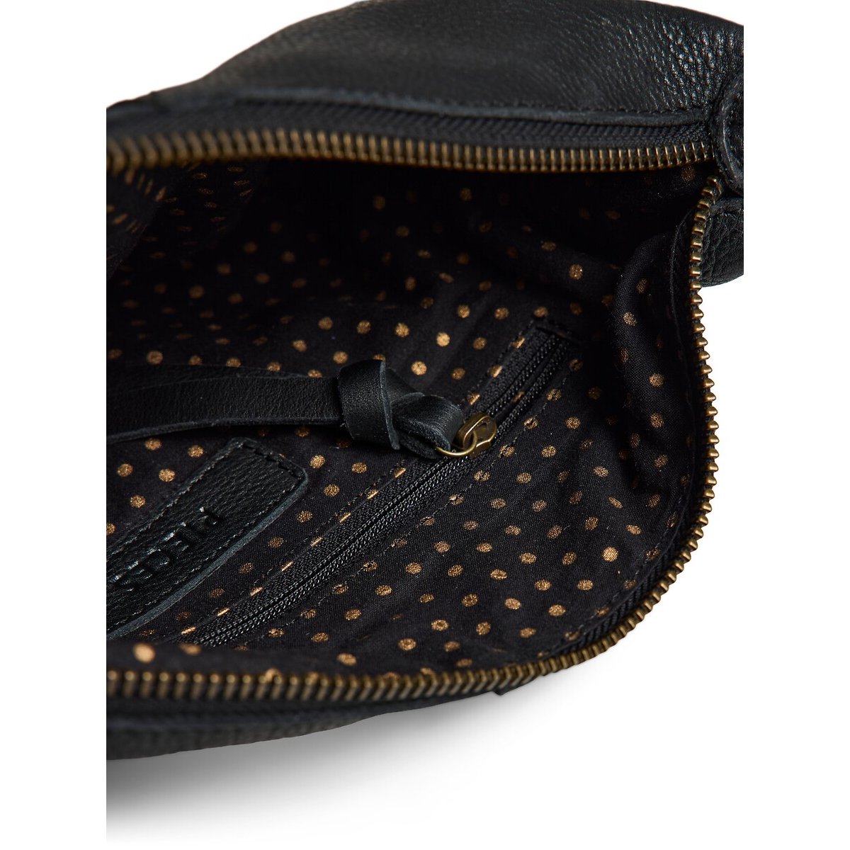 Ashley Leather Crossbody Bag black, PIECES