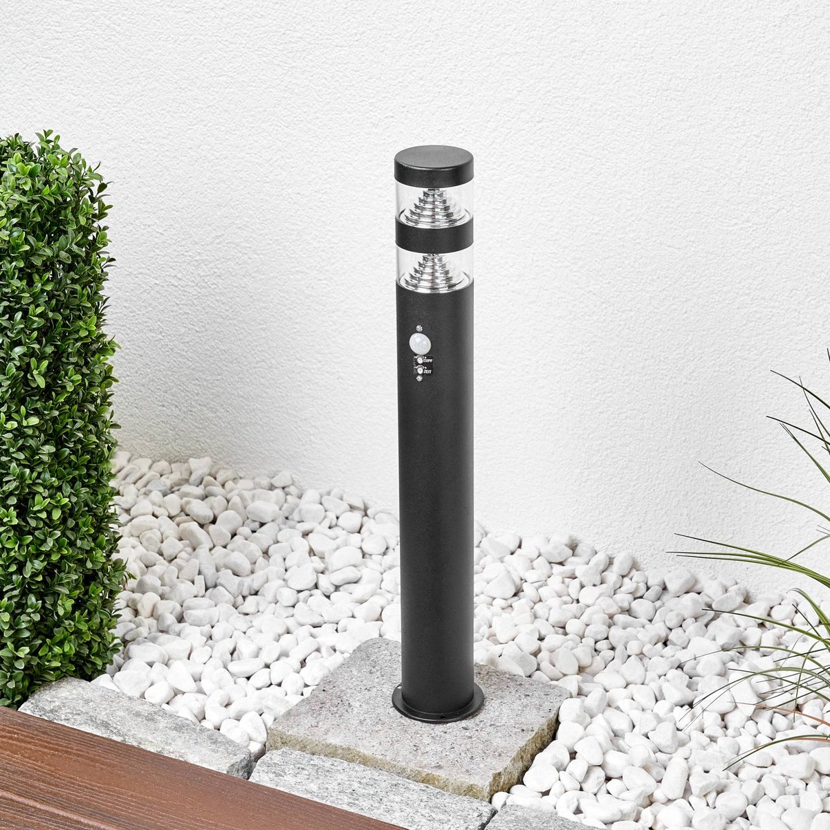 Luminaire extérieur en inox moderneLED noir, transparent, LINDBY