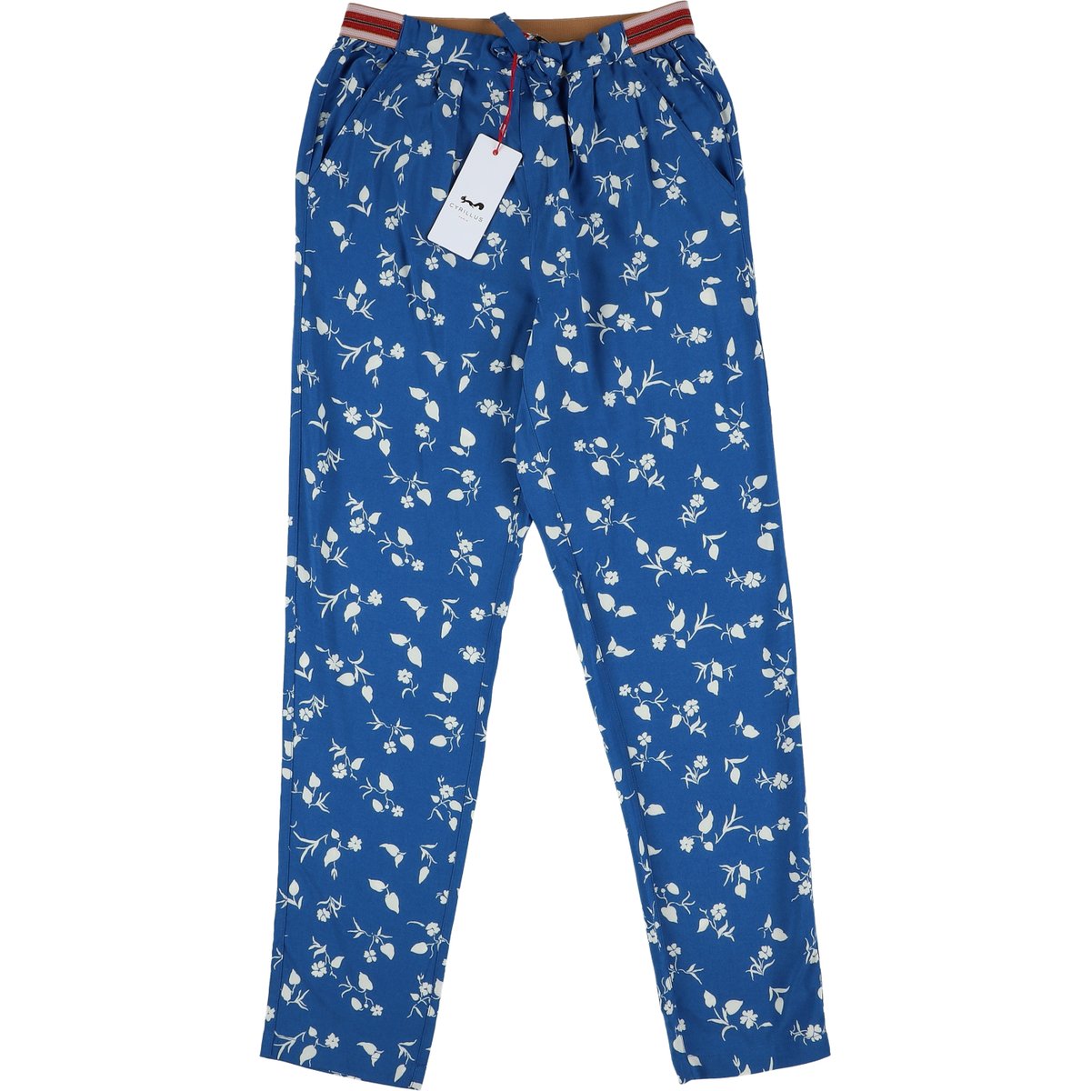 Pantalon - Très bon état blanc;bleu, CYRILLUS