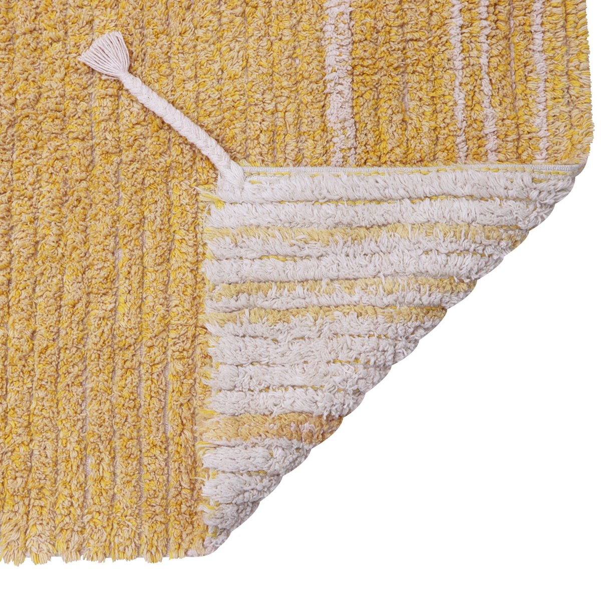 Tapis Rectangulaire en coton Twin REVERSIBLE jaune, LORENA CANALS