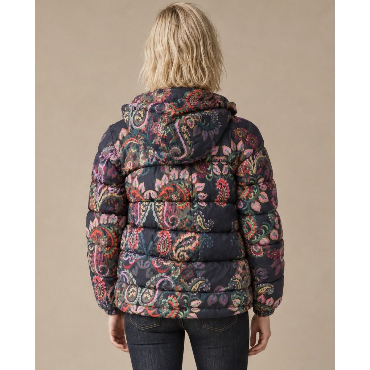 Doudoune de grossesse et de portage Linette multicolore, CACHE COEUR