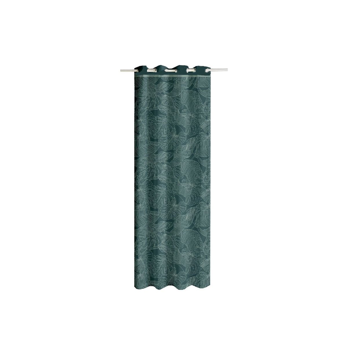 Rideau oeillets floral coton KALI MAGDALENA bleu, TODAY