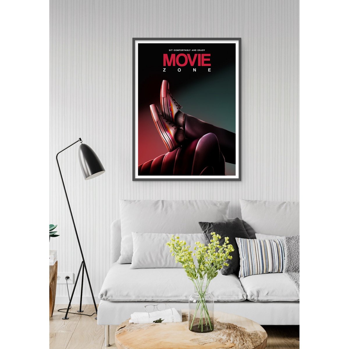 Poster 'Movie Zone' blanc, L'AFFICHERIE