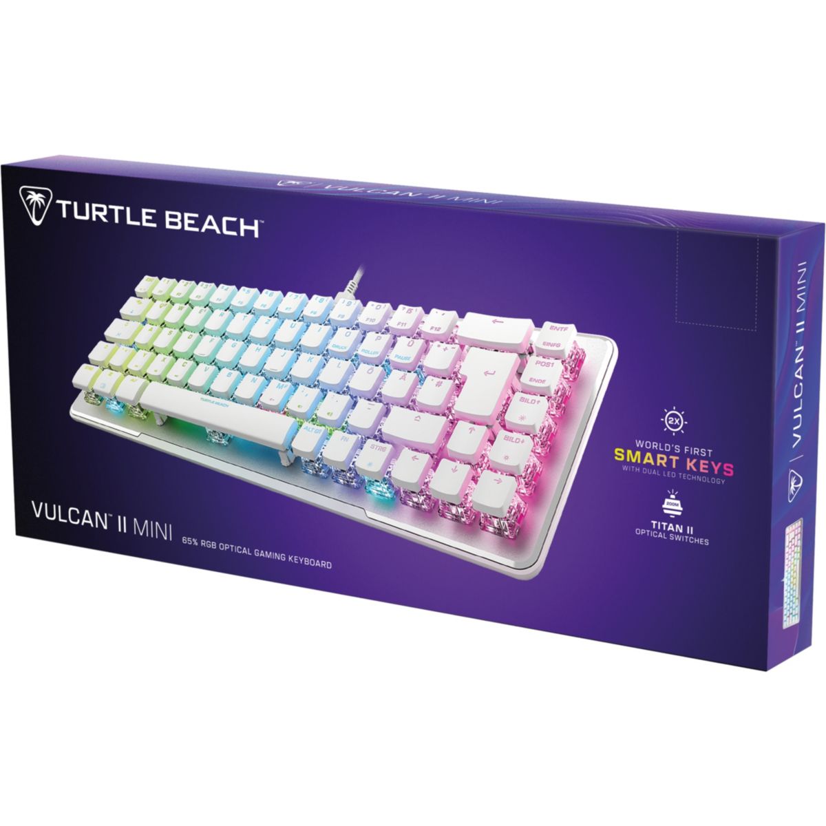 Clavier gamer Vulcan II Mini Blanc Linear FR couleur unique, TURTLE BEACH