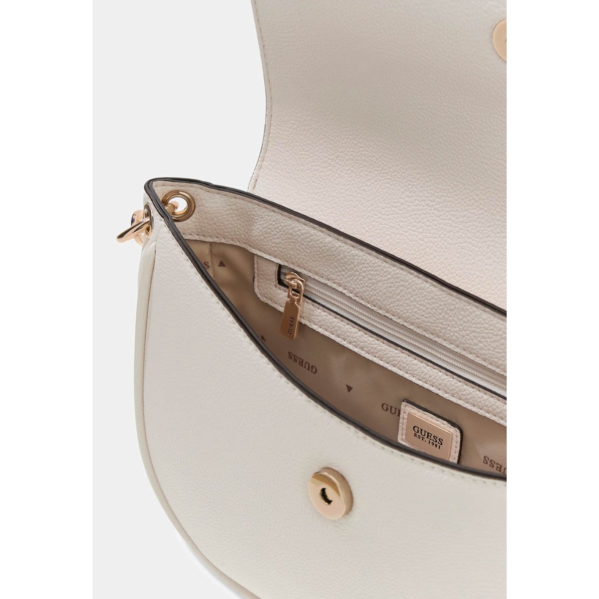 Sac À Épaule Camelia blanc, GUESS