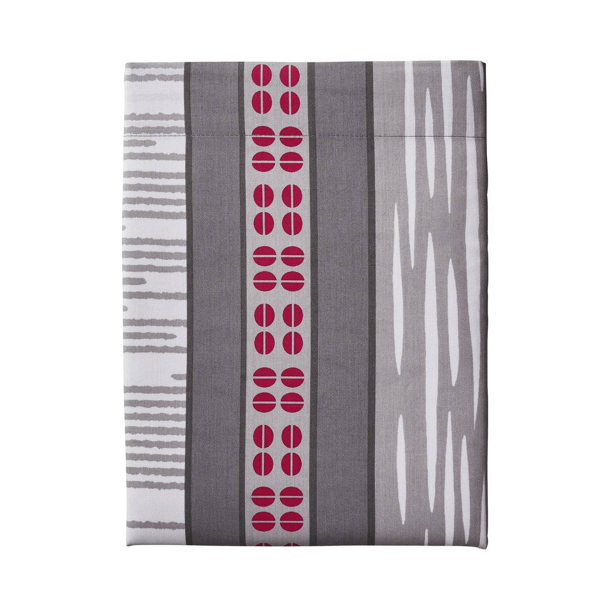 Drap plat imprimé en lyocell, CORENTIN gris, ORIGIN
