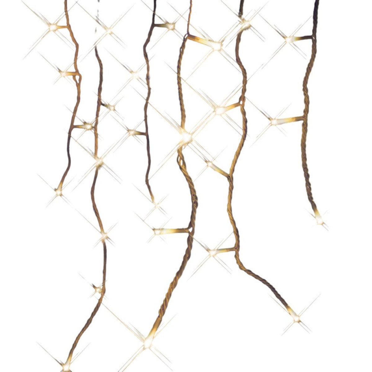 Guirlande led stalactite connectable 8m blanc chaud flash blanc, MILLUMINE