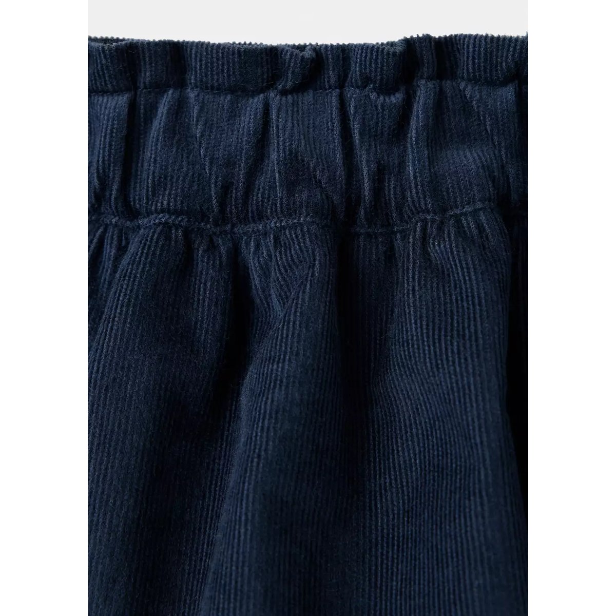 Jupe en velours côtelé avec broderie florale bleu marine, MANGO BABY