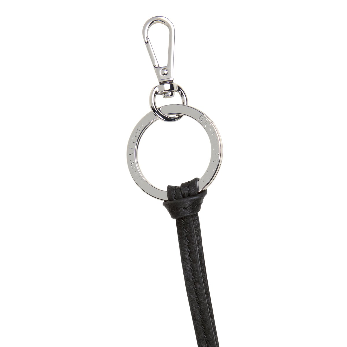 Porte-clés en cuir de vache noble noir, MARC O'POLO