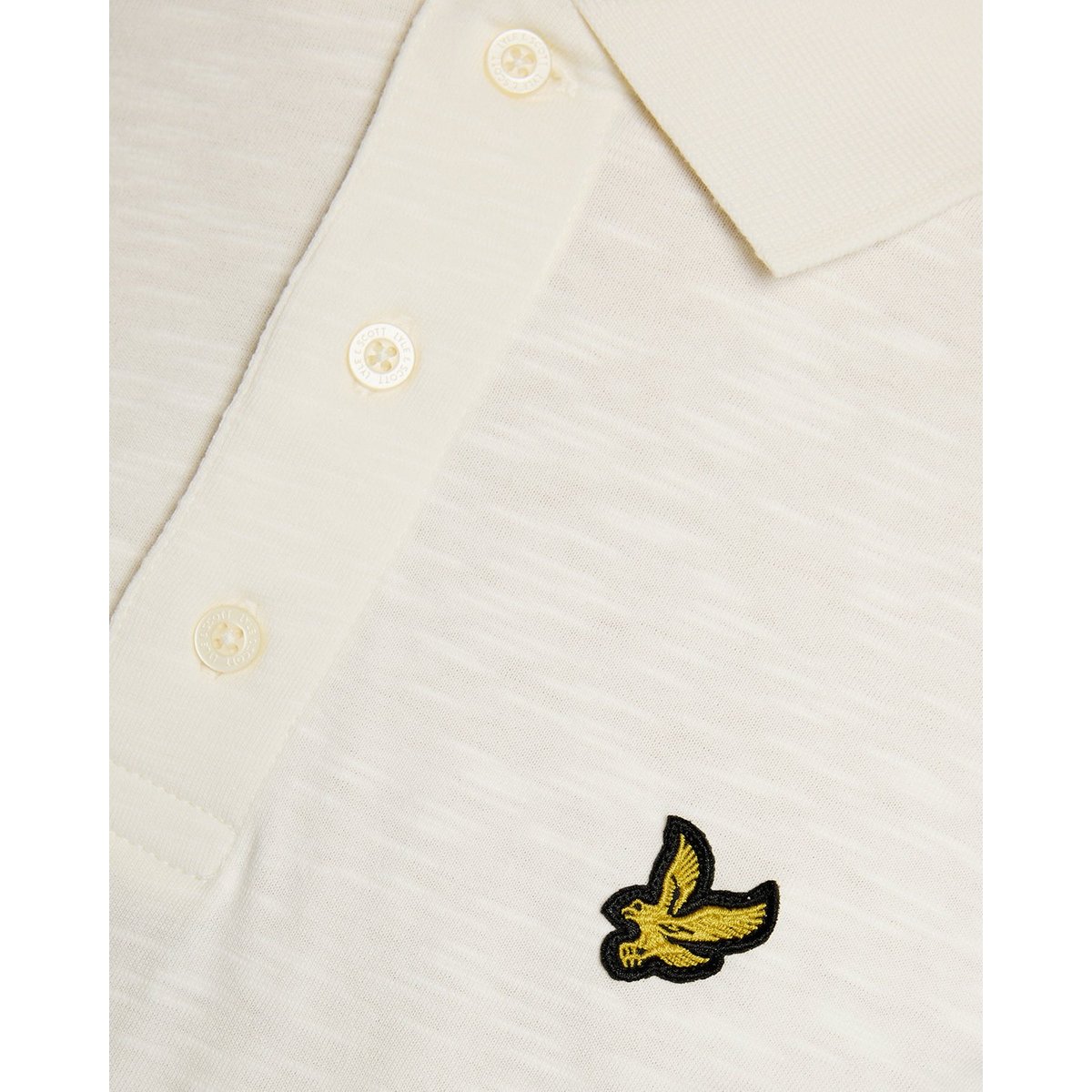 Polo en coton fin slub beige glace, LYLE & SCOTT
