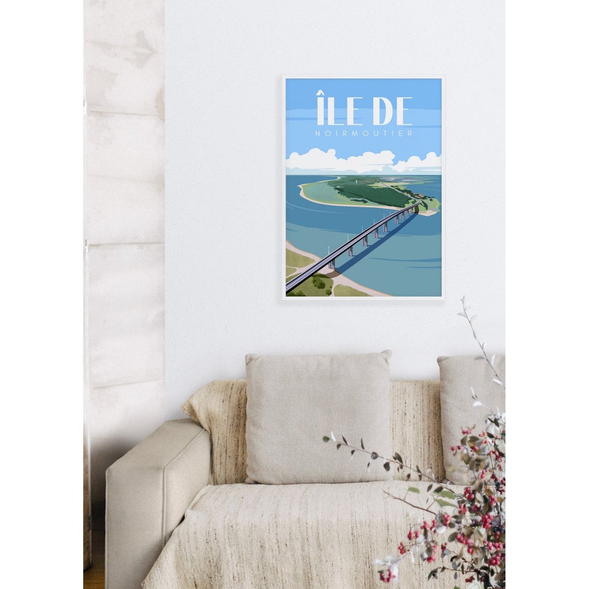 Affiche ville, Île de Noirmoutier blanc, L'AFFICHERIE