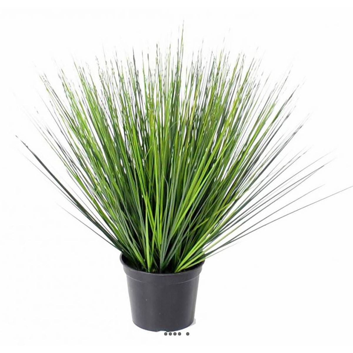 Fausse herbe touffe en pot H 60 cm D 60 cm vert, ARTIFICIELLES