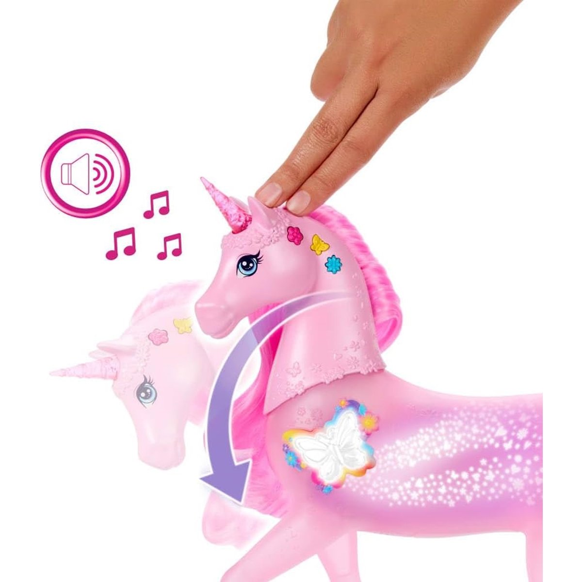 -Licorne SonseEt Lumières rose, MATTEL