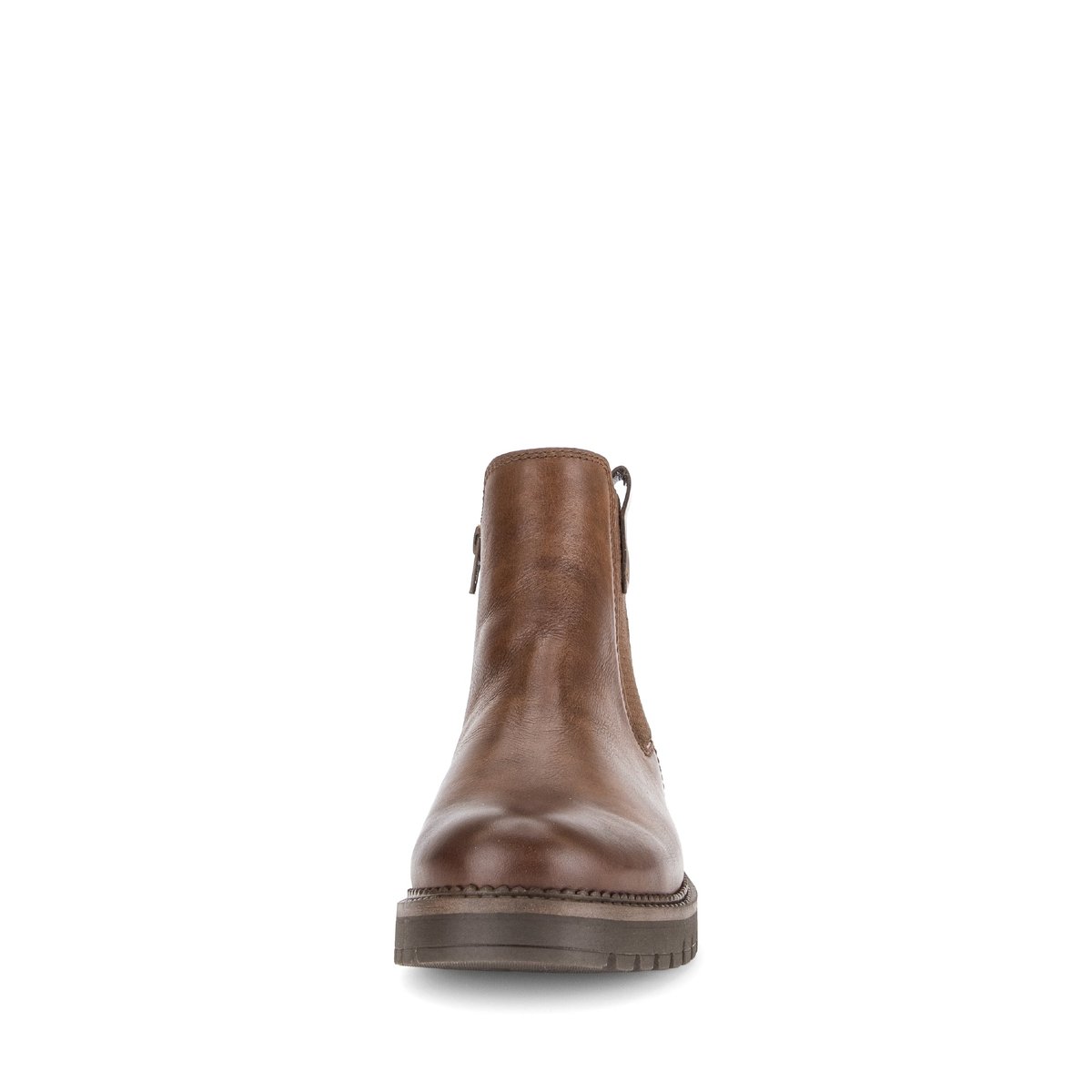 Bottines en cuir lisse à talon décroché cognac, GABOR