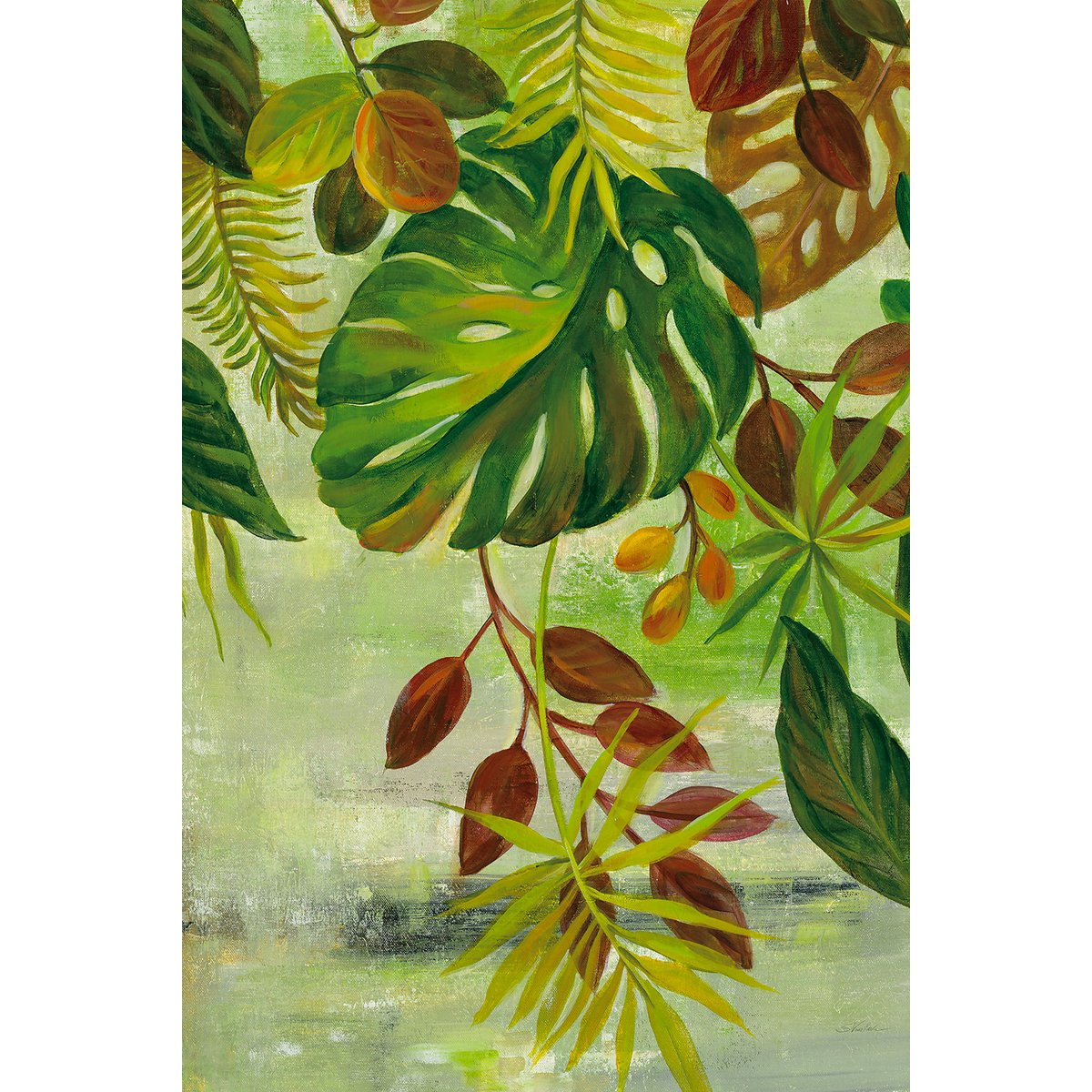 Tableau Feuillage tropical tableau alu dibond, HEXOA