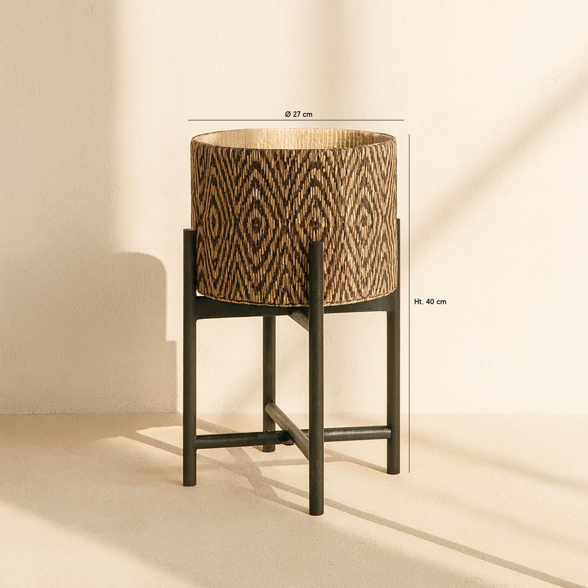 Cache pot sur pieds, YORI marron, NOW'S HOME