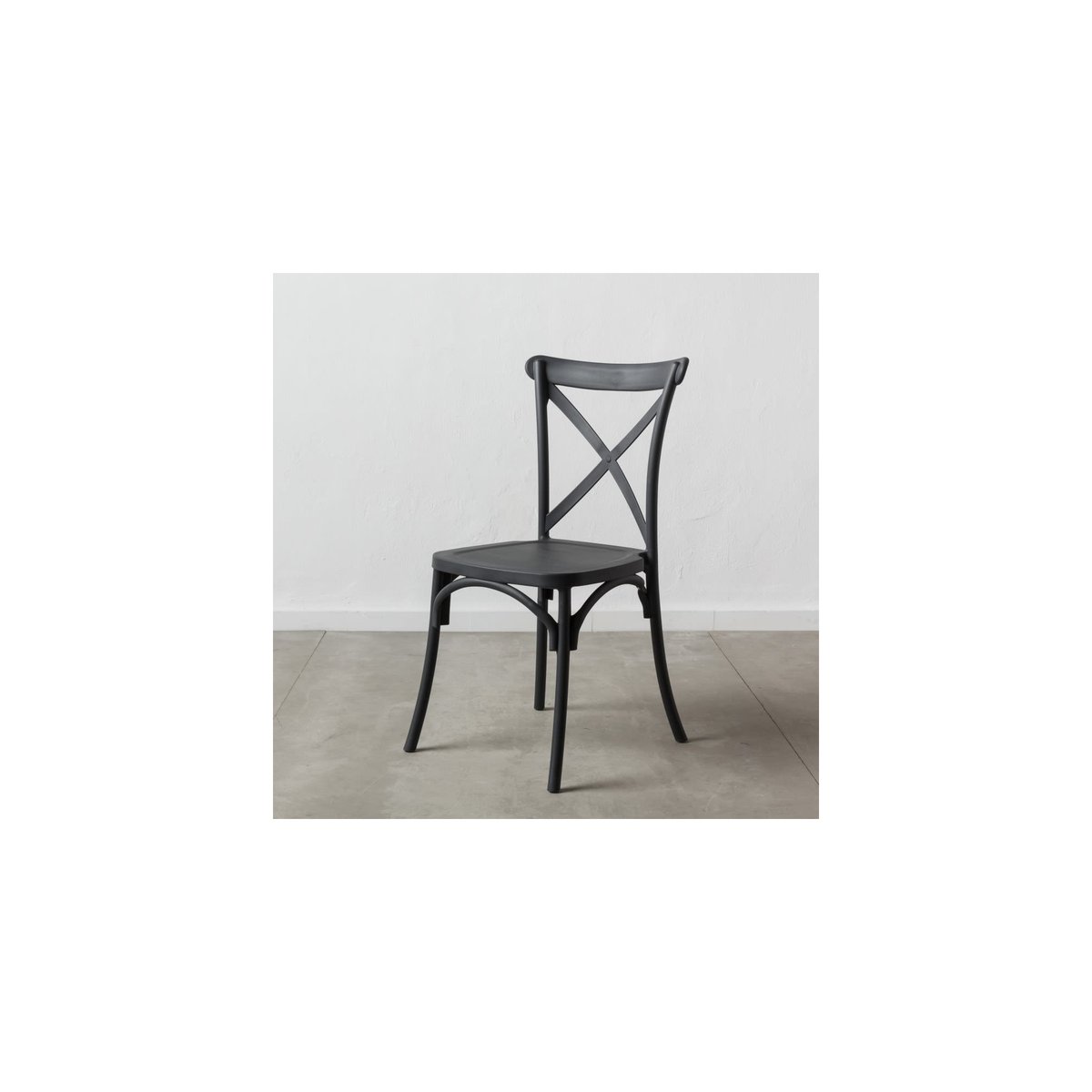 Chaise Esprit Bistrot en Polypropylène Gris gris, WADIGA