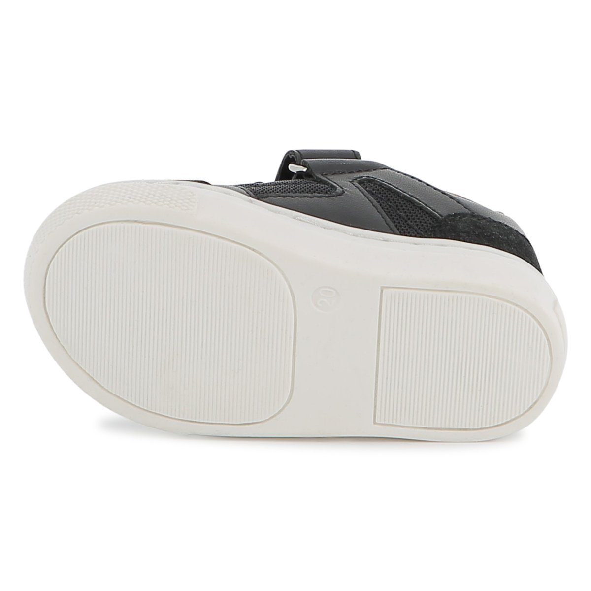 Sneakers con chiusura a strappo black, BOSS KIDSWEAR