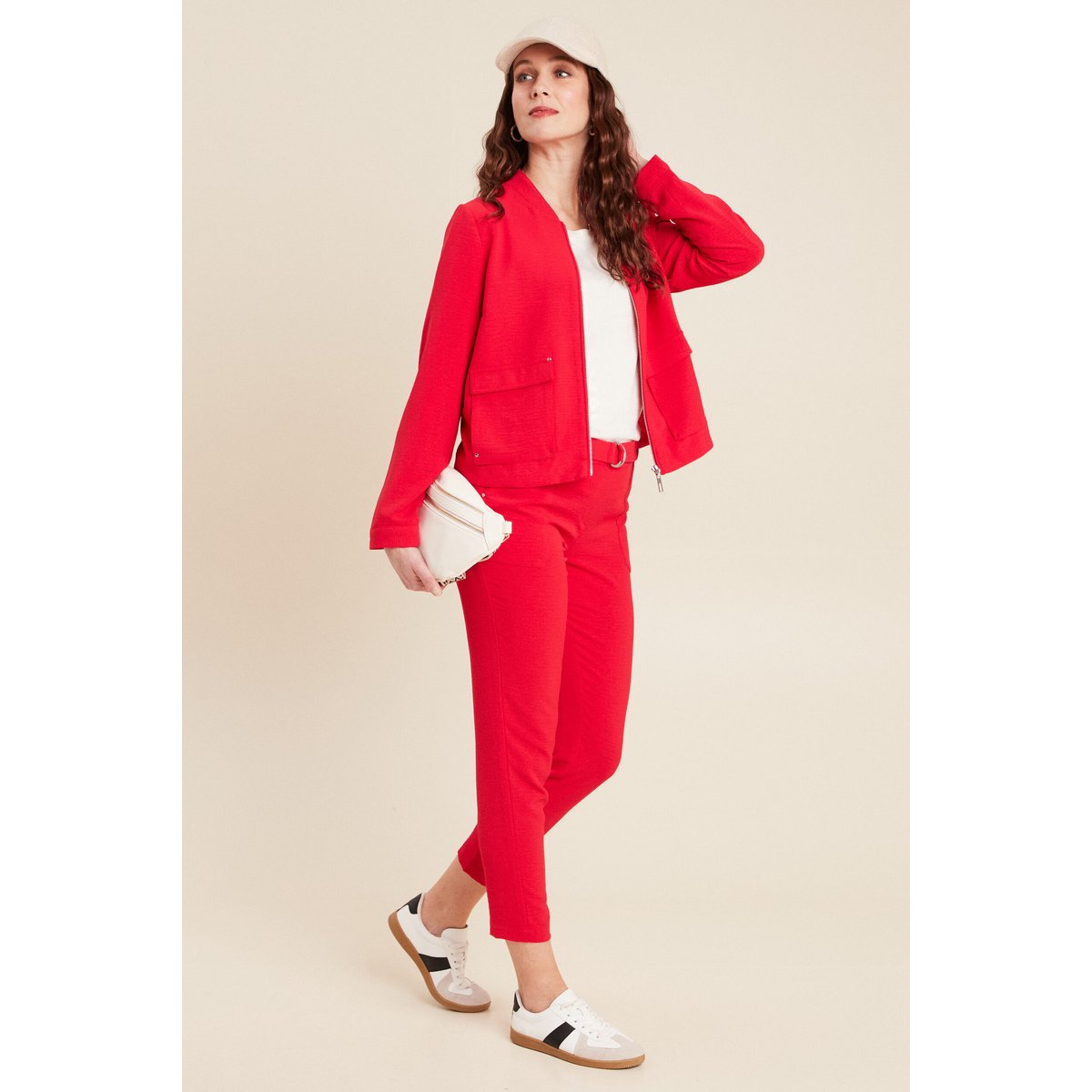 Blouson zippé 2 poches rouge, BREAL