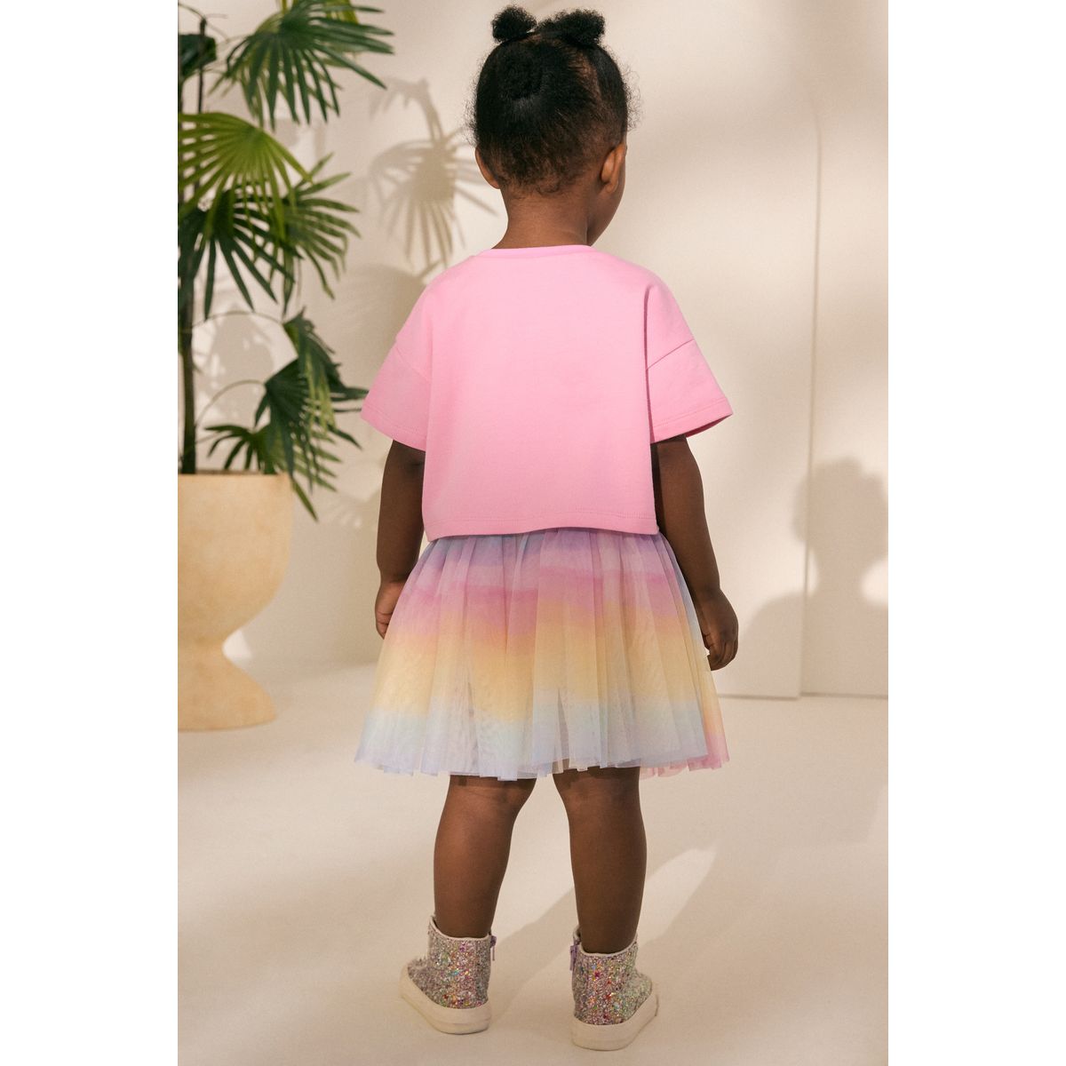 Ensemble tutu et haut arc-en-ciel/rose, NEXT