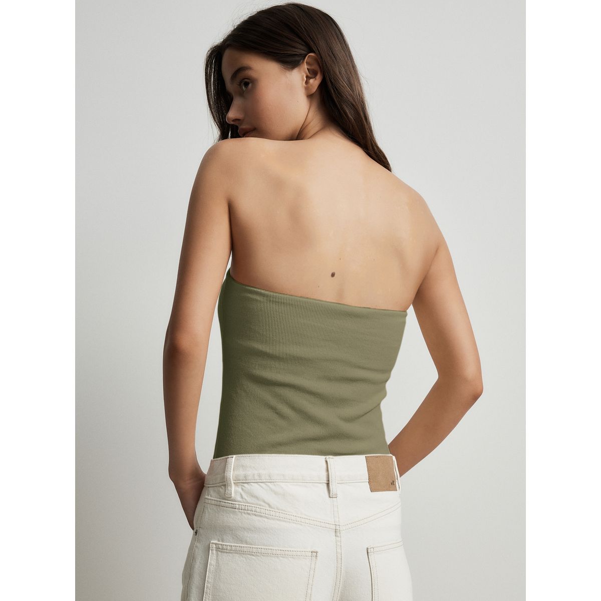 Haut bandeau soutien-gorge intégré invisible vert kaki, NEXT
