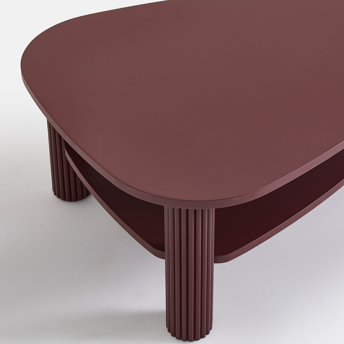 Table basse double plateau, en plaqué chêne et pin massif, CLIFF bordeaux, LA REDOUTE INTERIEURS