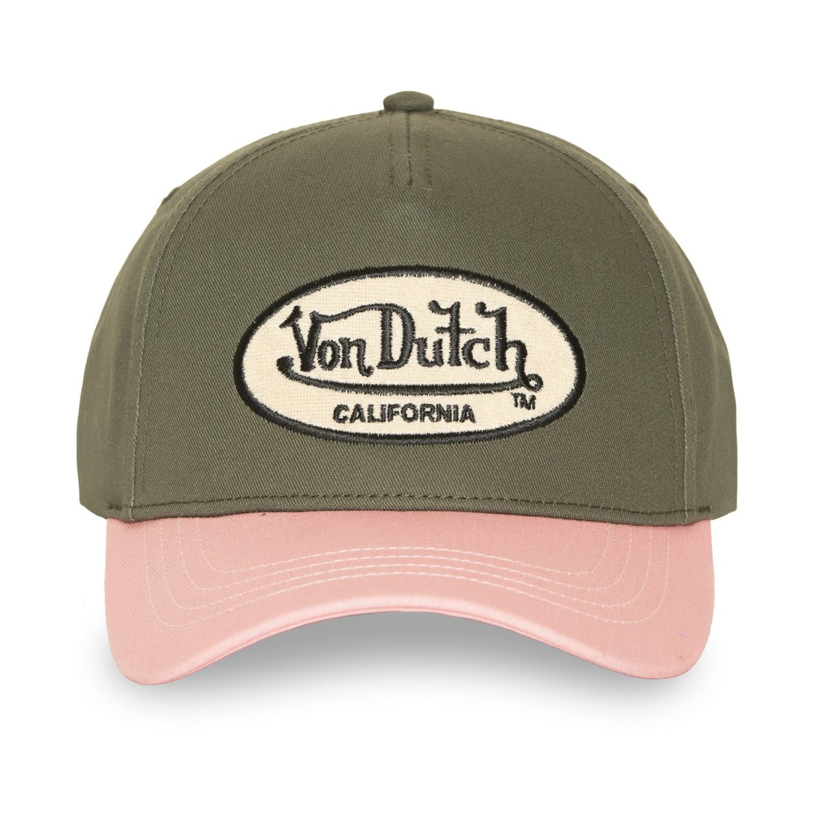 Casquette Baseball Terry kaki clair/rose/beige/noir, VON DUTCH