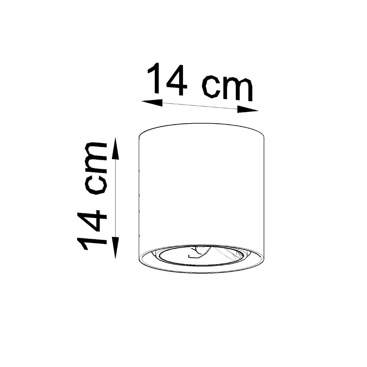 Plafonnier Béton Gris GU10 1 Cullo gris, EDEN
