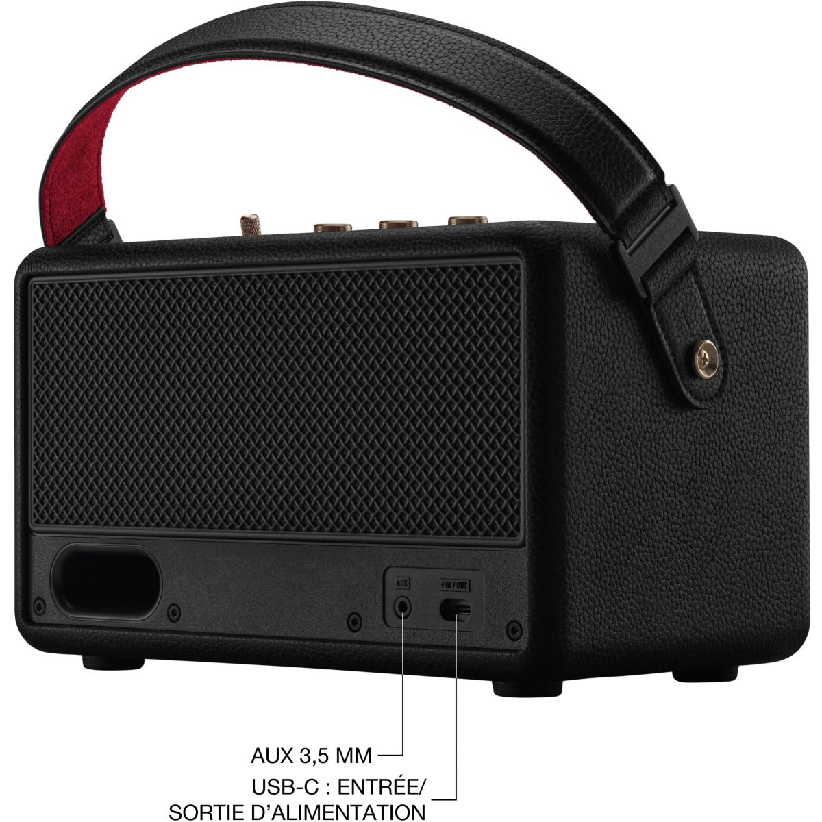 Enceinte portable Kilburn III Black and Brass - Son 360°, Bluetooth, autonomie 50h noir, MARSHALL