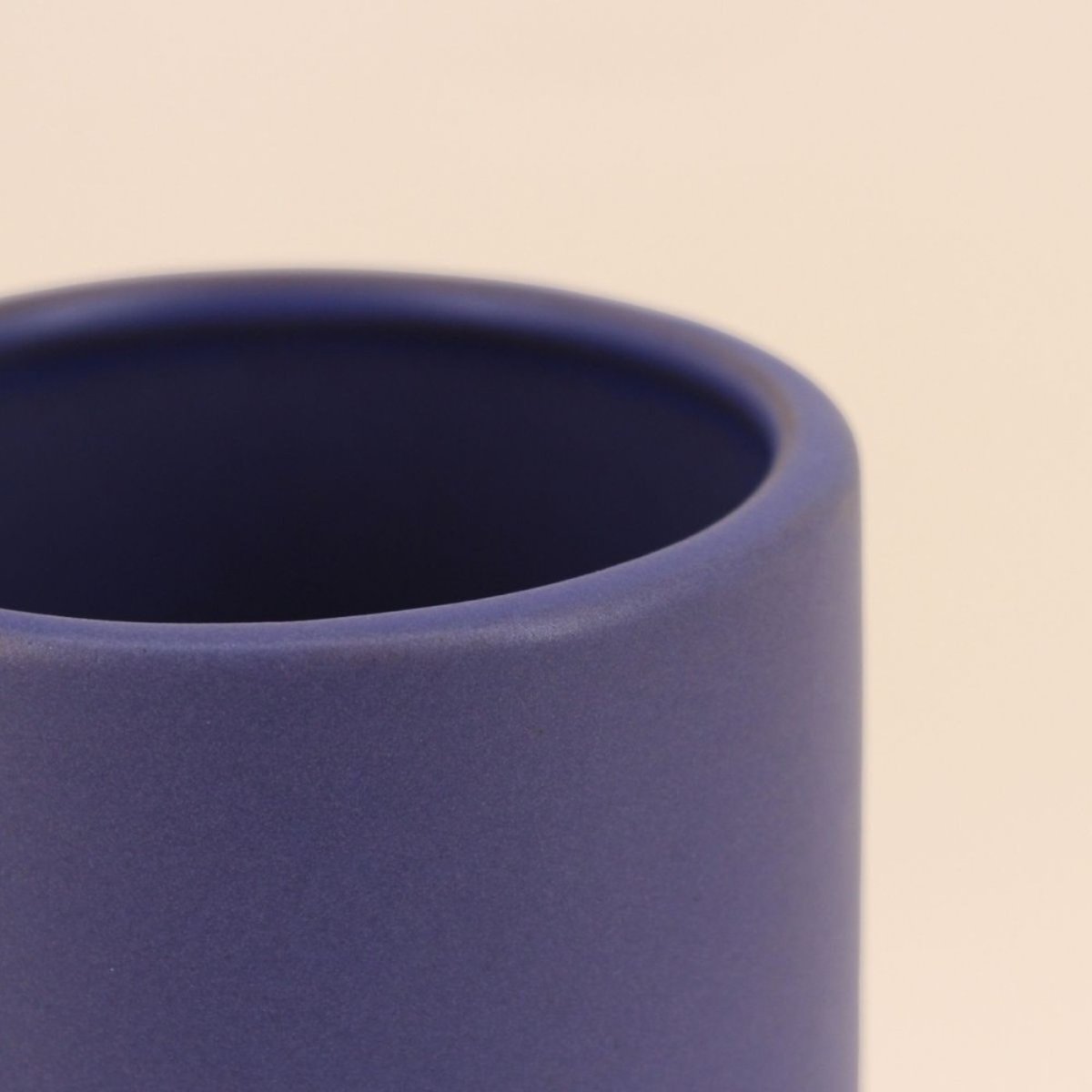 Vase tube rond, H20cm bleu, ORNAMI