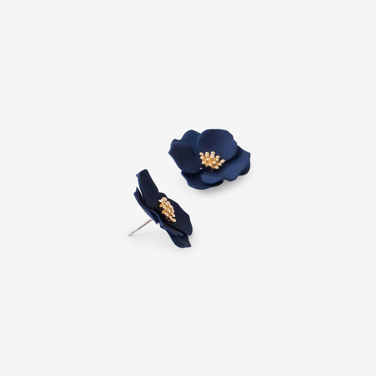 Boucles d'oreilles fleurs bleues bleu, BALABOOSTE